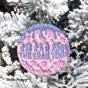 NWT Taylor Swift The Eras Tour Ceramic Round Holiday Christmas Ornament